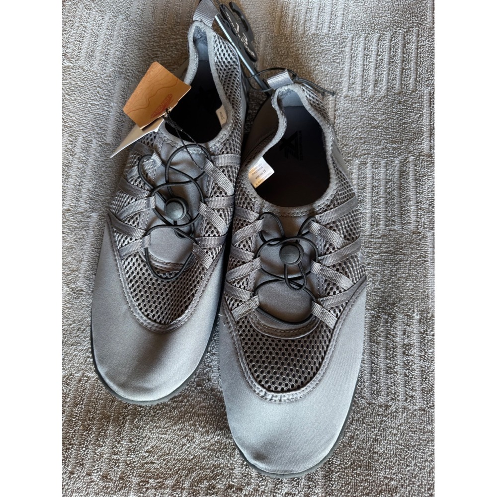Zeroxposur Mens Grey Water Shoes Size 13 Outdoor Mesh Bungee NEW nwt